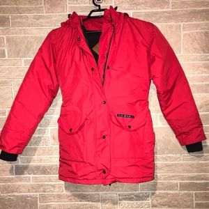 Love Your Melon Red Hooded Parka Size Medium